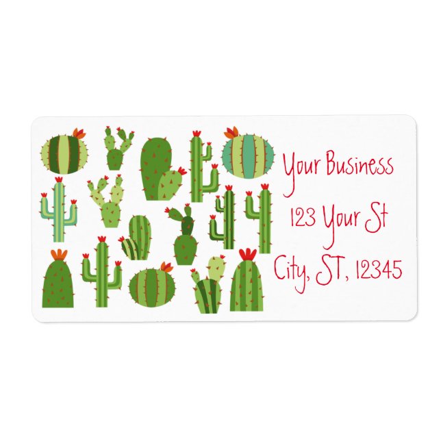 Assorted Red-flowered Cactus Plants Thunder_Cove Label (Front)