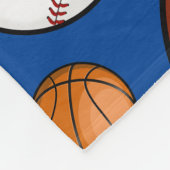 Assorted Sports Player Custom Name Blue Fleece Blanket (Corner)