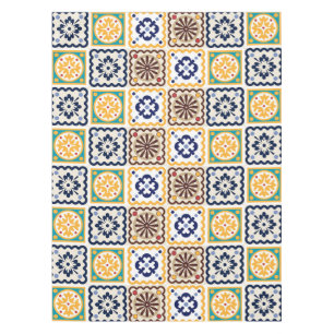 Assorted tiles pattern tablecloth