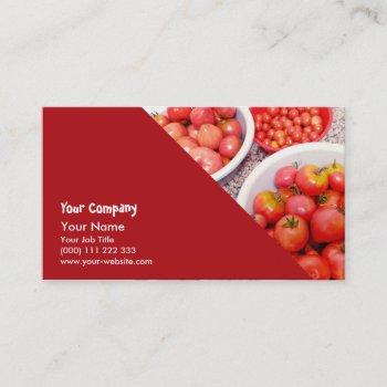 Assorted Tomatoes Business Card by gavila_pt at Zazzle