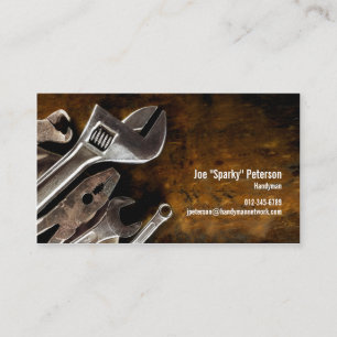 Assorted Tools Orange Handyman Business Card