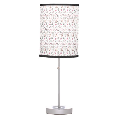Assortment of Delicate Spring Flowers in Pattern Table Lamp