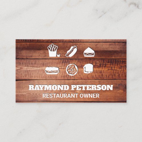 Assortment of Fast Foods Business Card