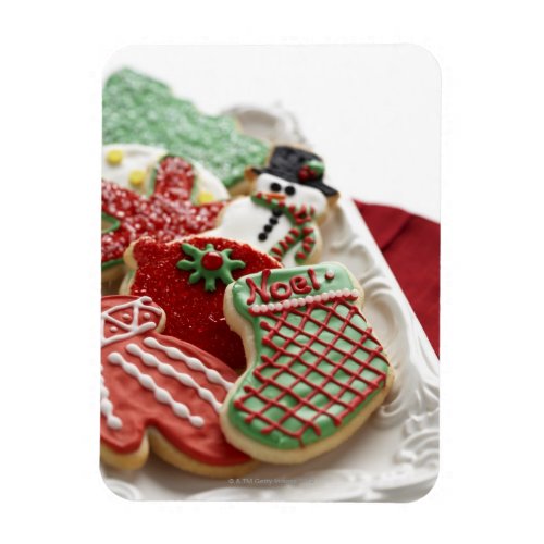 assortment of festive holiday cookies magnet
