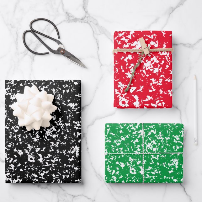 Assortment of Flecked Composition Wrapping Paper (Front)