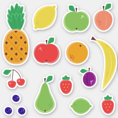 Assortment of Fruits Sticker