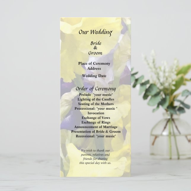 Assortment of Irises Yellow and Purple Program (Standing Front)