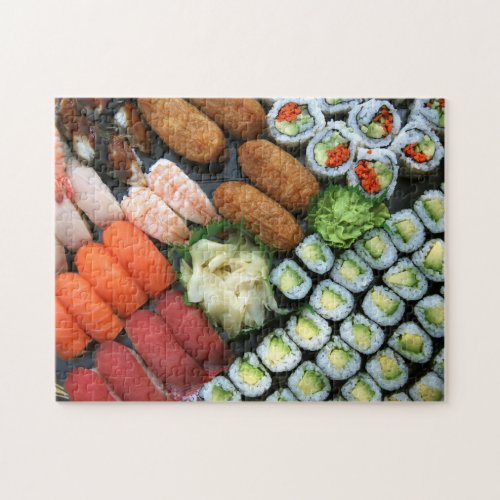 Assortment of Japanese sushi favorites Jigsaw Puzzle