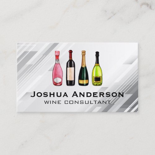 Assortment of Wines Champagne | Vineyard Business Card
