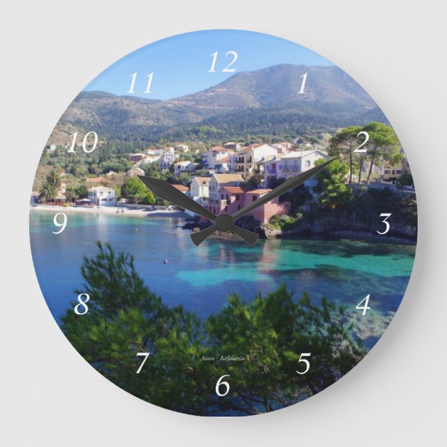 Assos - Kefalonia Large Clock (Front)