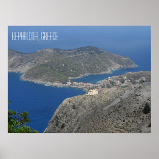 Assos Village Kefalonia Greek Island Greece Poster