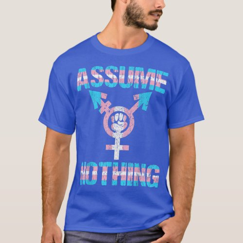 Assume Nothing Trans Flag Transgender Pride T_Shir T_Shirt