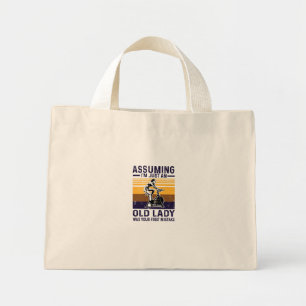 assuming i am an just old lady mini tote bag