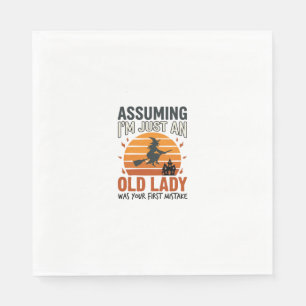 Assuming I'm Just an Old Lady Witch Halloween Desi Napkins