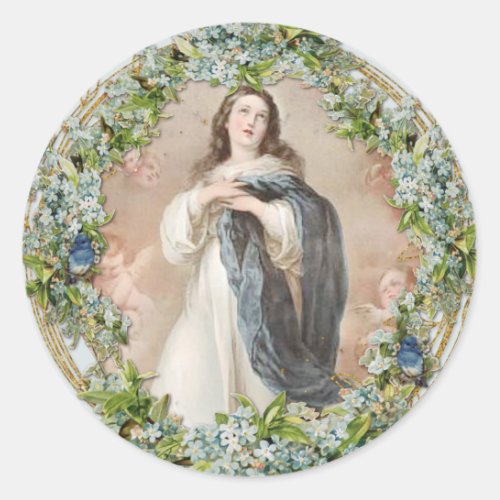 Assumption of Blessed Virgin Mary Classic Round St Classic Round Sticker