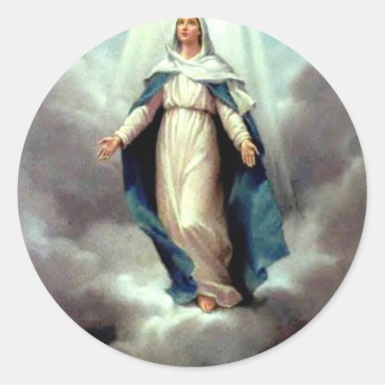 Assumption Of Mary Classic Round Sticker 