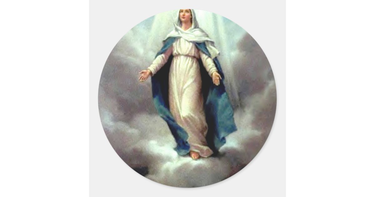 Assumption of Mary Classic Round Sticker | Zazzle