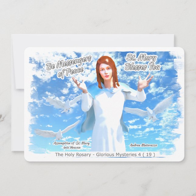 Assumption of St. Mary into Heaven 2 Holiday Card (Front)