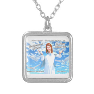 Assumption of St. Mary into Heaven Silver Plated Necklace