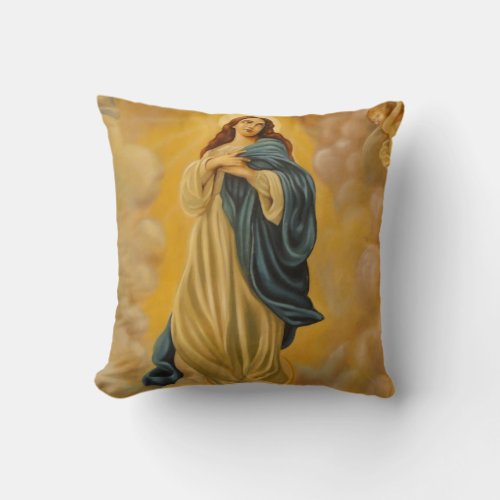 Assumption of the Blessed Virgin Mary Catholic Throw Pillow