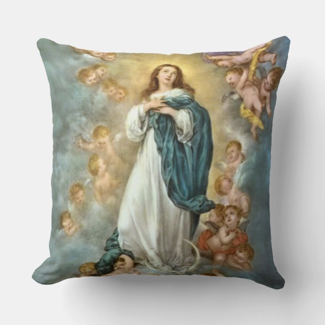 Assumption of the Blessed Virgin Mary Throw Pillow (Front)