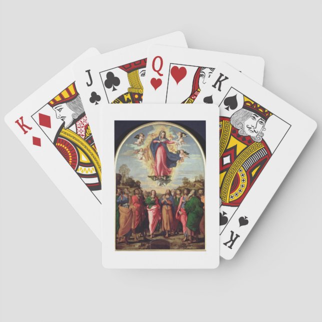 Assumption of the Virgin Poker Cards (Back)