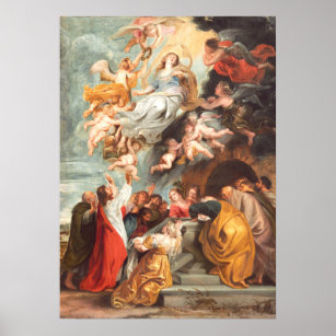 Assumption of the Virgin - Rubens School Fine Art Poster