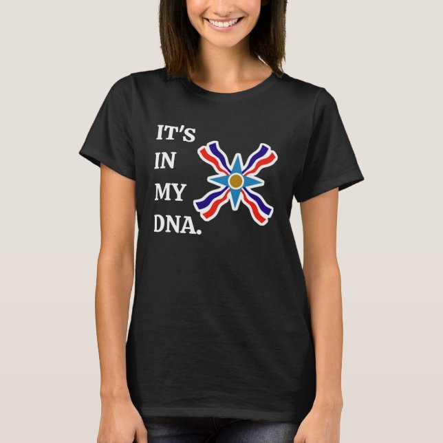 Assyria Pride Assyrian Flag It's In My DNA T-Shirt (Front)