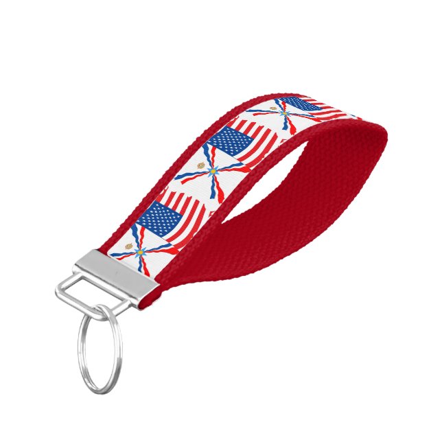 Assyrian American Wrist Keychain (Angled Down)