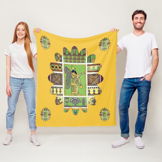 Assyrian Anunnaki Fleece Blanket (In Situ)