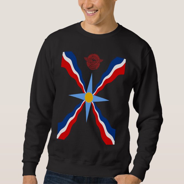 Assyrian Ashur Flag Assyrian Flag Ator Sweatshirt (Front)