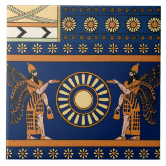 Assyrian Deity Called an Apkallu or Winged Genius Ceramic Tile