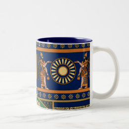 Assyrian Deity Called an Apkallu or Winged Genius Two-Tone Coffee Mug