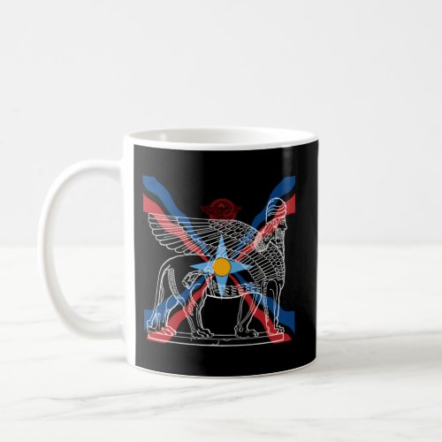 Assyrian Flag Assyrian Winged Bull Lamassu Coffee Mug