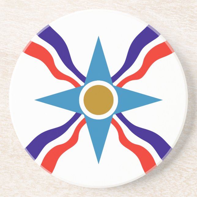 Assyrian Flag - Ata d'Ator Coaster (Front)