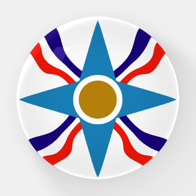 Assyrian Flag - Ata d'Ator Paperweight (Front)