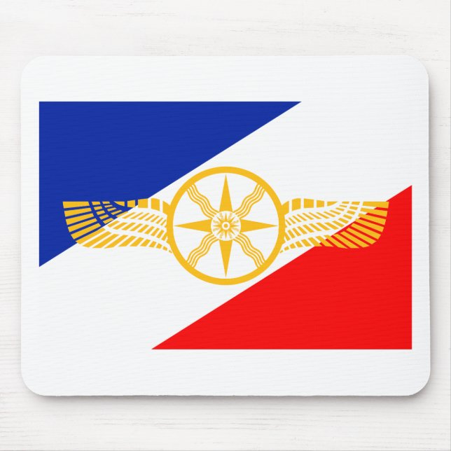 Assyrian Flag, Chaldean Flag, Syriac Flag (Union) Mouse Pad (Front)