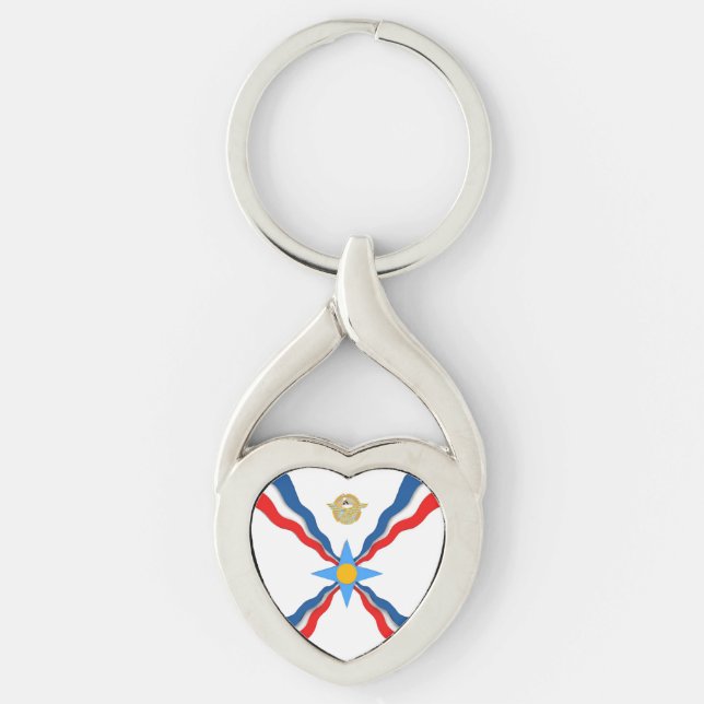 Assyrian Flag Keychain (Front)