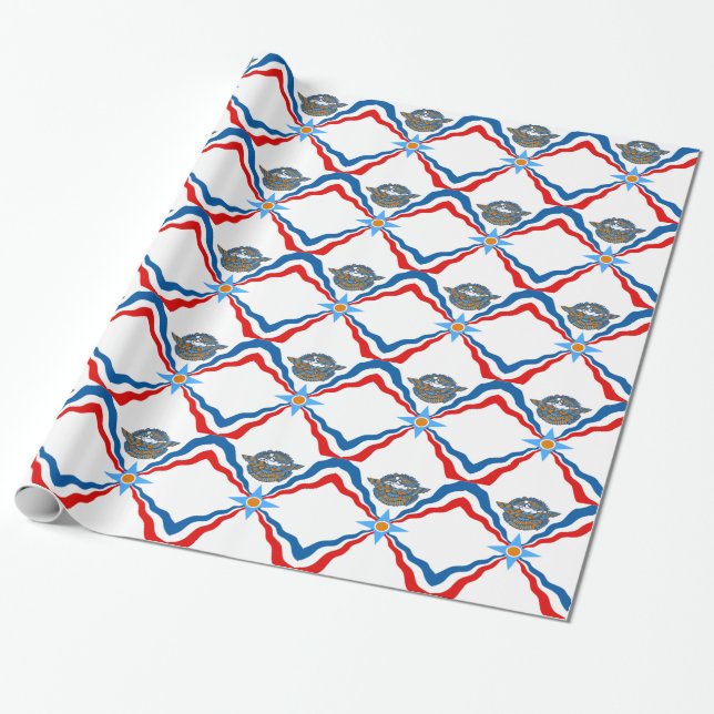 assyrian-Flag Wrapping Paper (Unrolled)