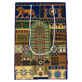 Assyrian Gold Lion, Sun & Ancient Angels Artistic Medium Gift Bag