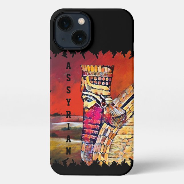 Assyrian Lamassu iPhone 13 Slim Fit Case, Glossy Case (Back)