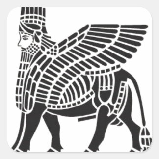 Assyrian Lamassu Square Sticker