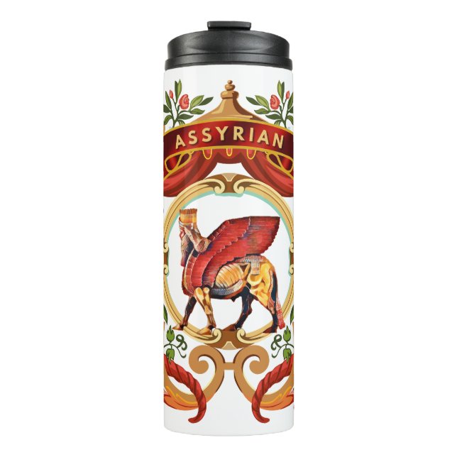 Assyrian Lamassu Thermal Tumbler (Front)