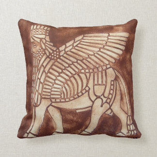 Assyrian Lamassu Throw Pillow