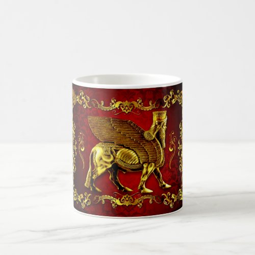 Assyrian Lamassu wingedbull mug