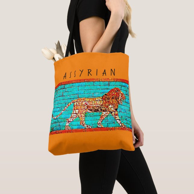 Assyrian Lion Tote (Close Up)