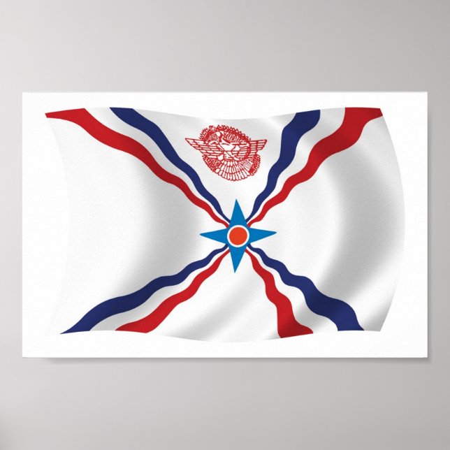 Assyrian Nation Flag Poster Print (Front)