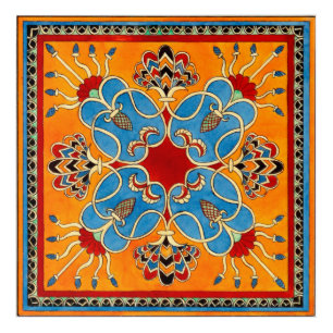 Assyrian Ornament Print Canvas Art