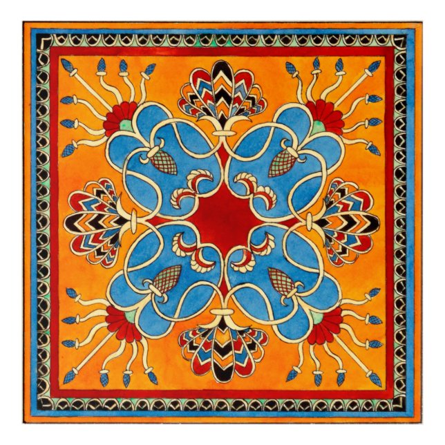Assyrian Ornament Print Canvas Art (Front)