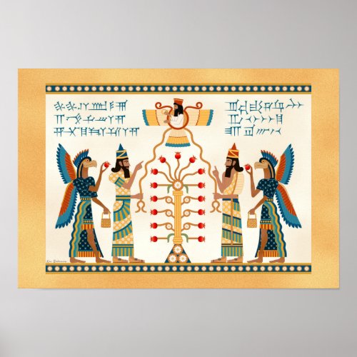 Assyrian Tree of Life Poster